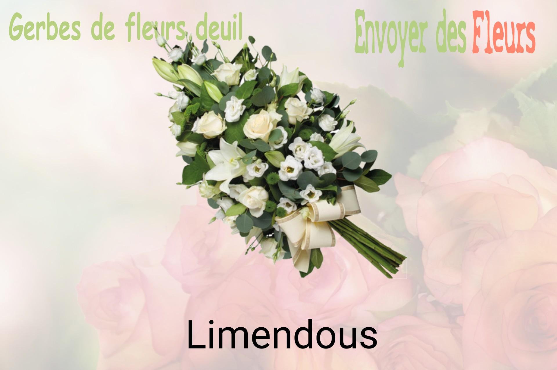 Gerbe de fleurs de deuil livrée à Limendous